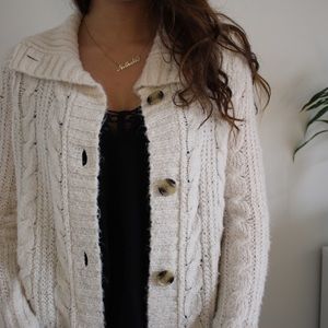 White Knit Cardigan